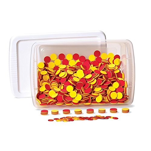 [Australia - AusPower] - hand2mind Foam Round Two-Color Counters Classroom Bulk Kit, Quiet Math Tokens (Pack of 1000) 0 