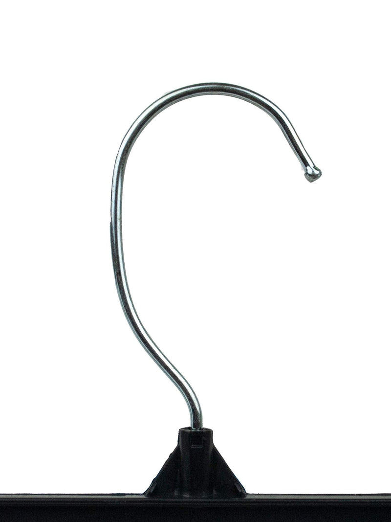 [Australia - AusPower] - Hangon Recycled Plastic with Ridged Clips Pants Hangers, 12 Inch, Black, 10 Pack 1 