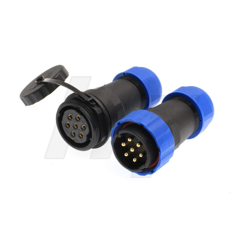 [Australia - AusPower] - HangTon HE29 Home Audio Video Project Waterproof IP68 Circular Power Connector Male Female (7 pin) 7 pin 