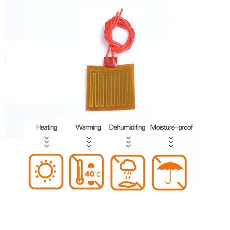 [Australia - AusPower] - Harissess 2PCS 12V Film Heater Plate Adhesive Pad,28W PI Heating Elements Film Polyimide Flexible Adhesive Heater Pad(120mmx150mm) 