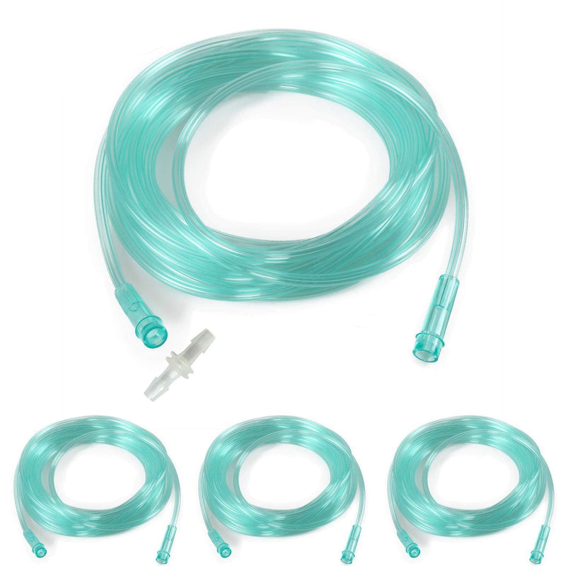 [Australia - AusPower] - 3 Pack Oxygen Supply Tubing - Standard Connector - Premium Clear Crush Resistant Oxygen Tubes - 16.4 feet - with Free Connector 