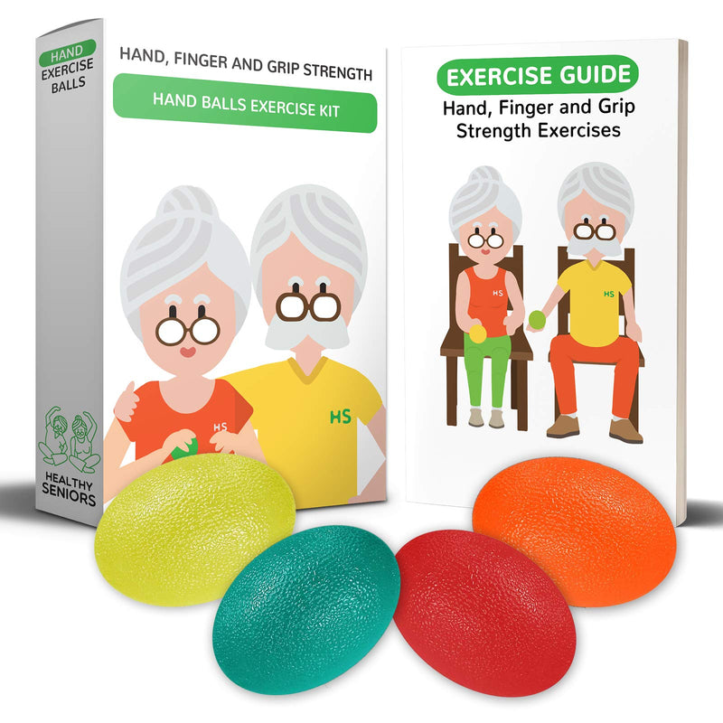 [Australia - AusPower] - Healthy Seniors Squeeze Balls for Hand Therapy - Perfect for Rheumatoid Arthritis 