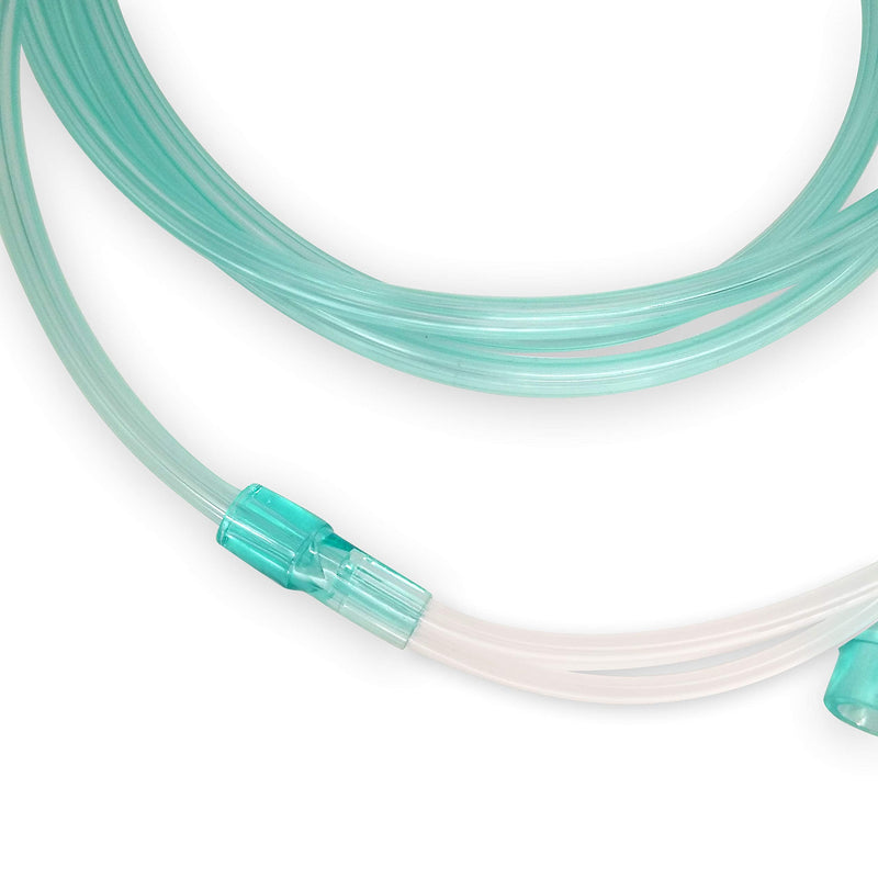 [Australia - AusPower] - Healva 10 Pack High-Flow Soft Nasal Oxygen Cannula, Standard Connector 6.6 Feet, Green Tubing 
