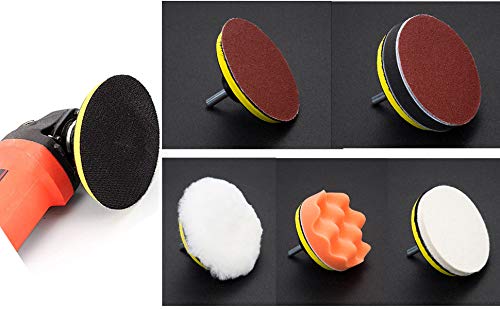 [Australia - AusPower] - HIFROM 3-Inch/80mm Hook and Loop Backing Pad Orbital Sander Polisher Sanding Pad M10 Drill Adapter (2-Pack) 2pcs (3" Pad) 