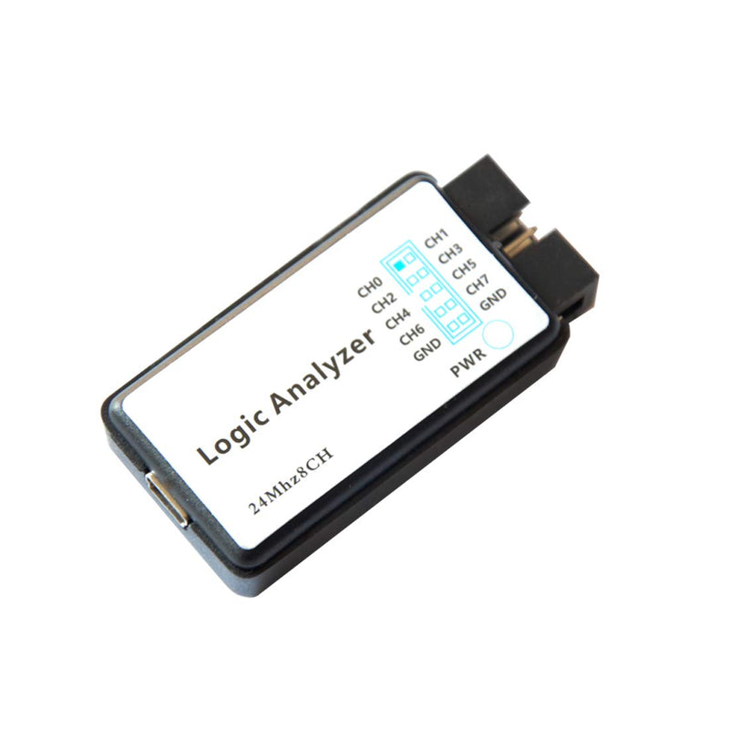 [Australia - AusPower] - HiLetgo USB Logic Analyzer Device With EMI Ferrite Ring USB Cable 24MHz 8CH 24MHz 8 Channel UART IIC SPI Debug 