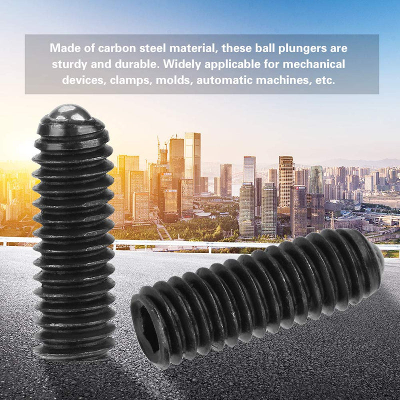 [Australia - AusPower] - 10pcs M4 Screw Thread Ball Spring Plungers Set Hex Socket Ball Plunger Carbon Steel Spring Plunger (M4x12) M4x12 