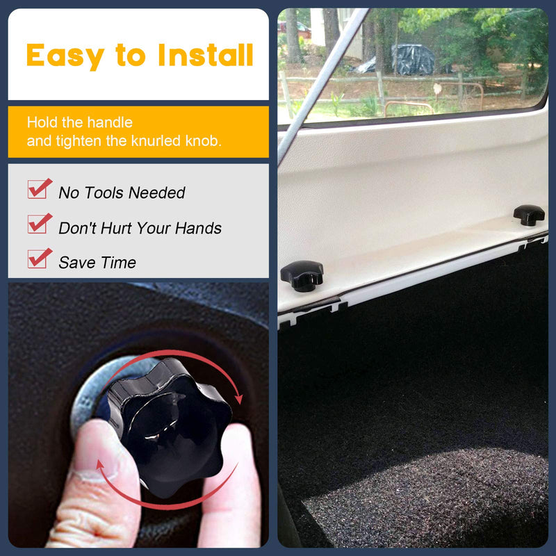 [Australia - AusPower] - Hilitchi Clamping Hex Shaped Hand Knob Handle Replacement Handle Black Plastic Knob Grip Screw On Type Stud with Nuts and Washers(M6x50-20PCS) M6x50-20PCS 