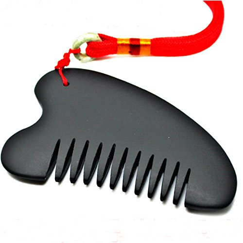 [Australia - AusPower] - Gua Sha Scraping Massage Tool Comb Black Bian Stone needle gossip 