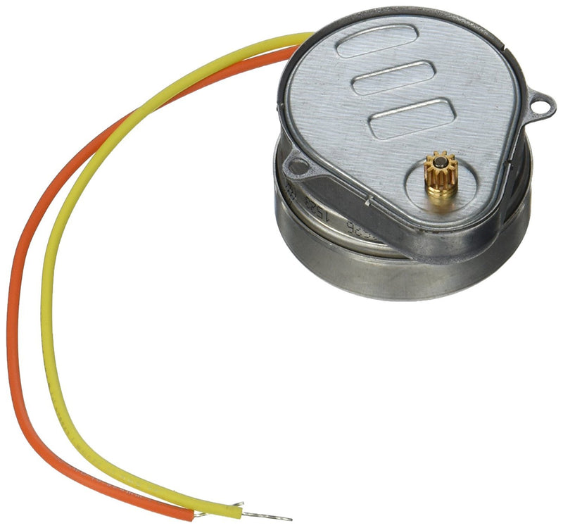 Honeywell 802360JA motor for HVAC controls, showing a compact, black electrical control motor with wiring connections.