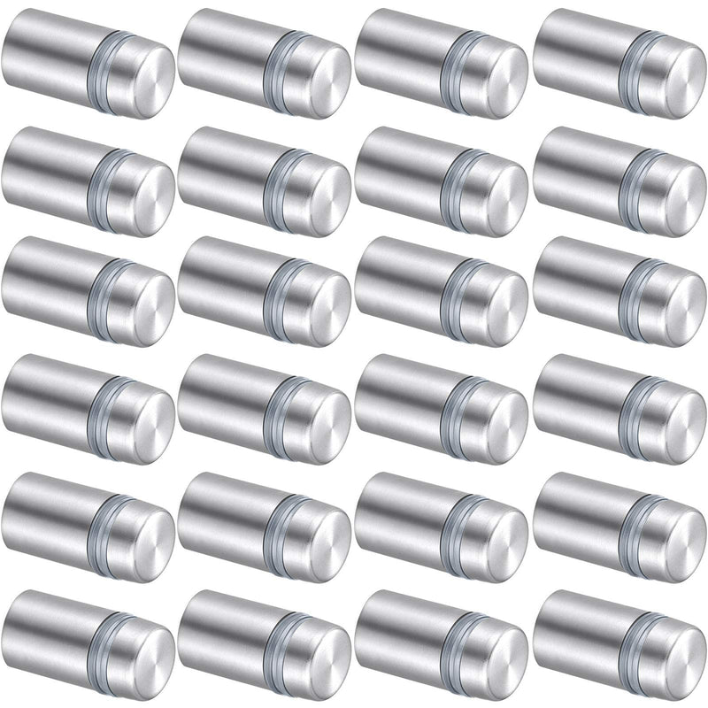 [Australia - AusPower] - 1/2 x 3/4 Inch Sign Standoff Screws Advertising Screws Stainless Steel Wall Standoff Mounts for Glass Acrylic Signs (24 Pieces) 24 