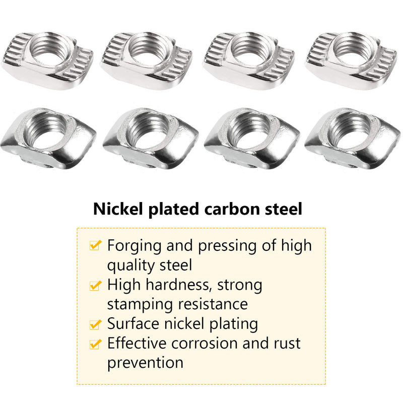 [Australia - AusPower] - 150 Pieces 2020 Series T Nuts T-Slot Nut Hammer Head Fastener -Plated Carbon Steel Sliding T Nuts for Aluminum Profile (M5) M5 