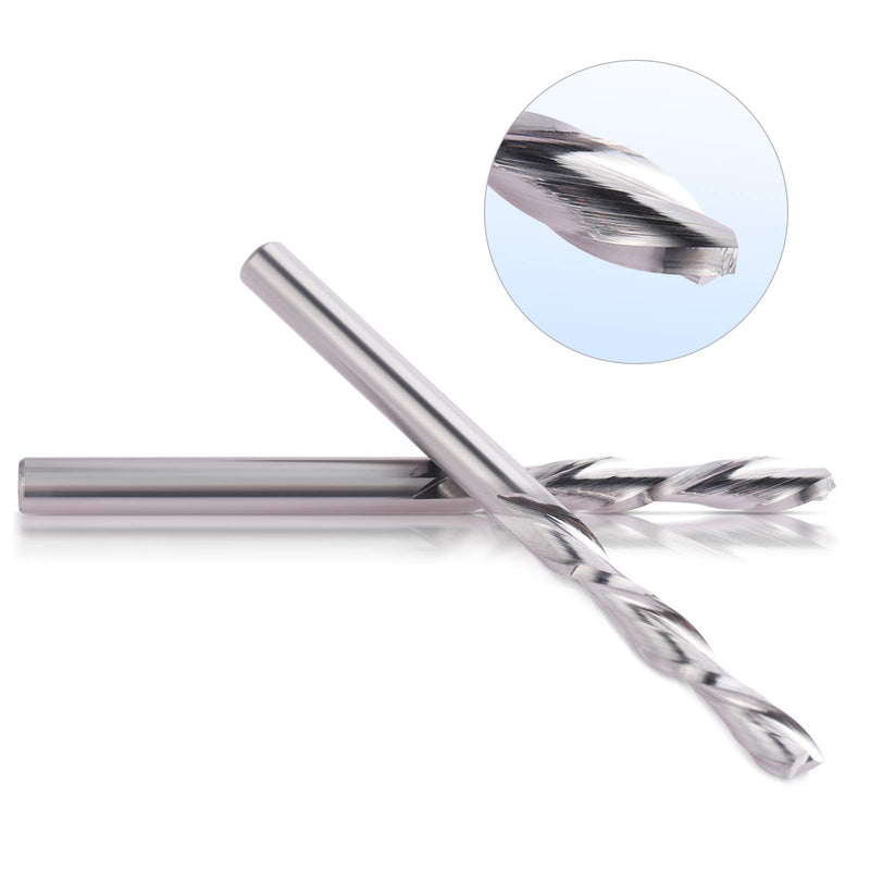 [Australia - AusPower] - HQMaster 1/8" Shank Downcut End Mill Sprial CNC Router Bits Down Cut Tungsten Carbide Milling Cutter Set 5pcs 