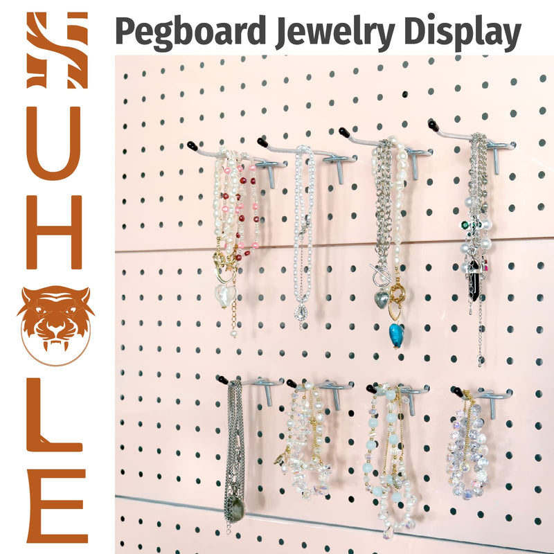 [Australia - AusPower] - HUHOLE Pegboard Hooks 50PC Pegs Ideal Garage Organization Wall Storage Tool Organizer Fit 1/4" 1/8" Peg Board with Plastic Tip 2 Inch 