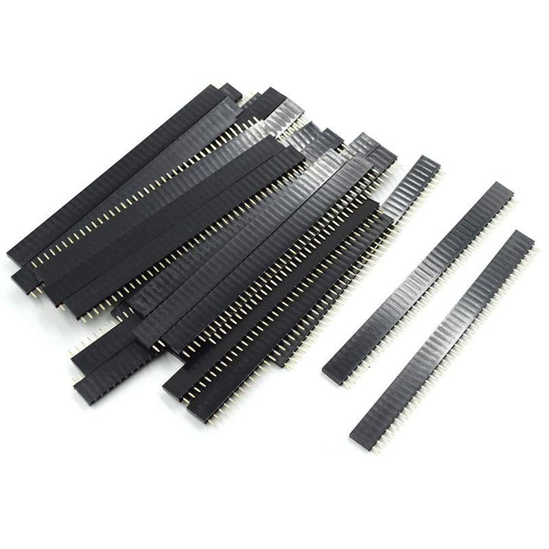[Australia - AusPower] - Hxchen 1x40 Pin 2.54mm Pitch Straight Single Row PCB Female Headers - (30 Pcs) 