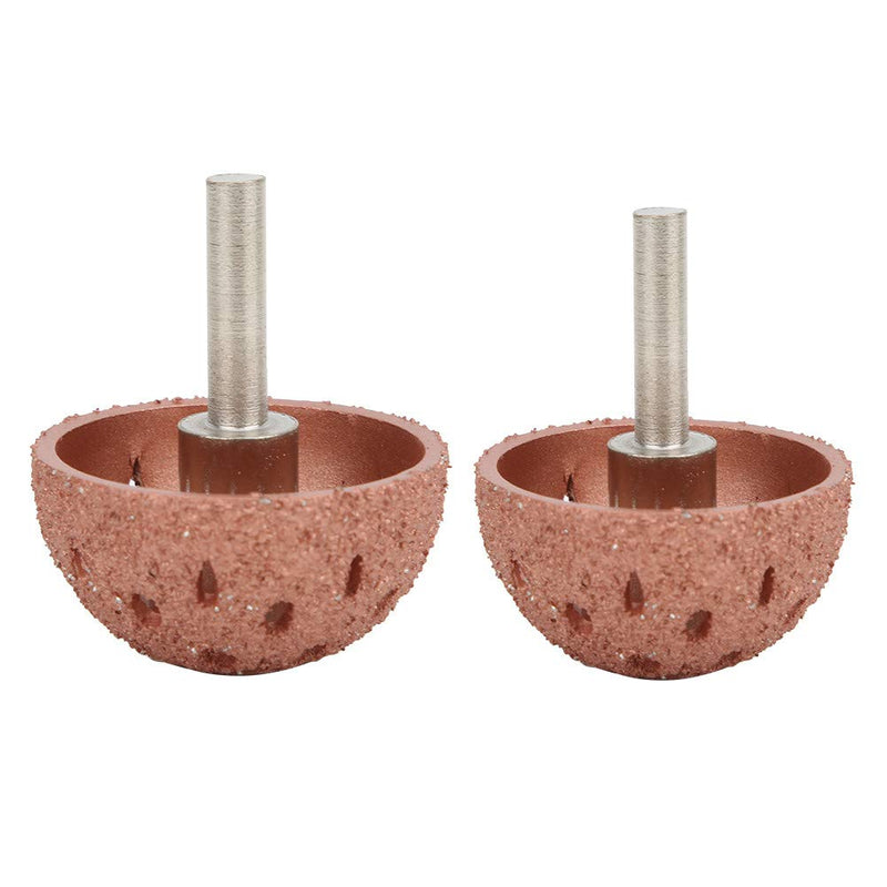 Two Hyuduo tungsten steel buffing wheels with bowl-shaped design for tire repair and grinding on power tools.