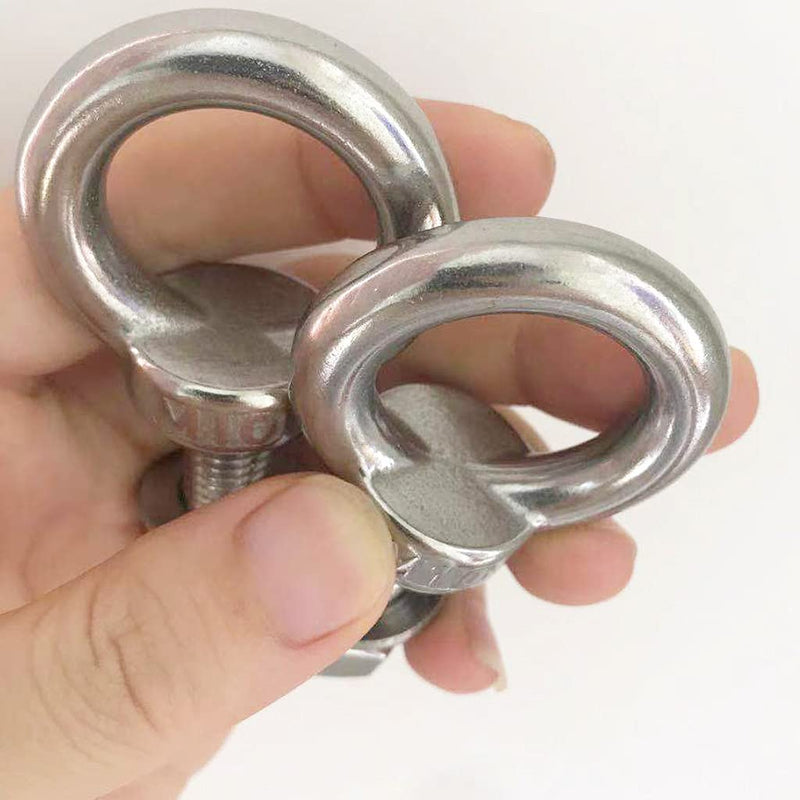 [Australia - AusPower] - HYXXYY Shoulder Eye Bolt, M10 304 Stainless Steel Eye Bolts 3/8"x1.18" Eye Bolts Heavy Duty Screw Bolt with Washer and Nuts Set Muti-Function for Indoor Outdoor, 10mm x 30mm, 4 Pack 