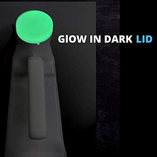 [Australia - AusPower] - Urinals for Men Spill Proof by PerfectMed (2 Pack) - 32 oz/ 1000 ml | Portable Urine Bottle Bed Pan W/Glow in Dark Lid | Thick Plastic Pee Urinal Bottle 