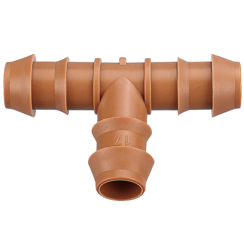 iRunning 18-piece drip irrigation fittings kit for 1/2 inch tubing including tees, couplings, elbows, barbed connectors for sprinkler systems
