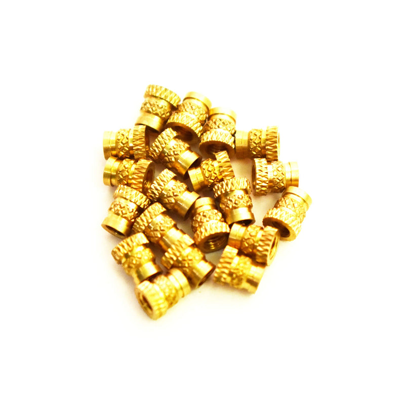 [Australia - AusPower] - [ J&J Products ] M3 Brass Insert 100pcs, 5 mm OD, 5.7 mm Length, Female M3 Thread, Heat Sink or Injection Molding Insert,100pcs 100pc 