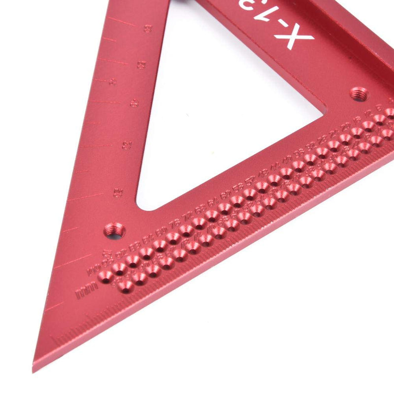 [Australia - AusPower] - Scribing Triangular Ruler,Hole Scribing Ruler,Woodworking Hole Scribing Gaug,45/90 Degree,Aluminum Triangular Ruler,Carpenter Marking Tool,Anti-Oxidation, wear Resistant 
