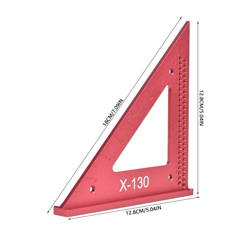 [Australia - AusPower] - Scribing Triangular Ruler,Hole Scribing Ruler,Woodworking Hole Scribing Gaug,45/90 Degree,Aluminum Triangular Ruler,Carpenter Marking Tool,Anti-Oxidation, wear Resistant 