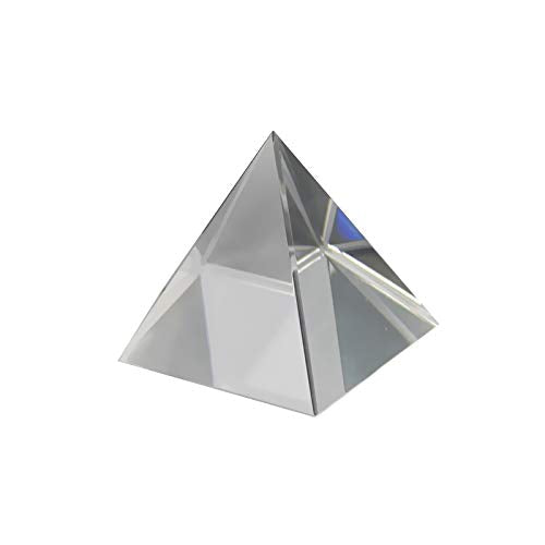 [Australia - AusPower] - Pyramid Crystal, Optical Glass Triangular Prism, Energy Generator Prisms, for Teaching Experiment Tool Light Spectrum Physics and Photo Photography Family Decoration Gift, 60mm 2.36inch 