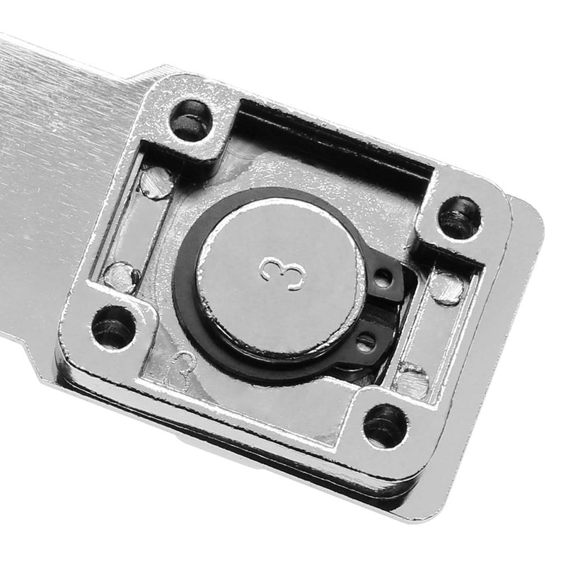 [Australia - AusPower] - Jiozermi 2 Packs 3 Inch Hasp Locks with Keys, Stainless Steel Hasp Latches, Twist Knob Keyed Locking Hasp for Cabinet Small Door, Chrome Plated Silver 
