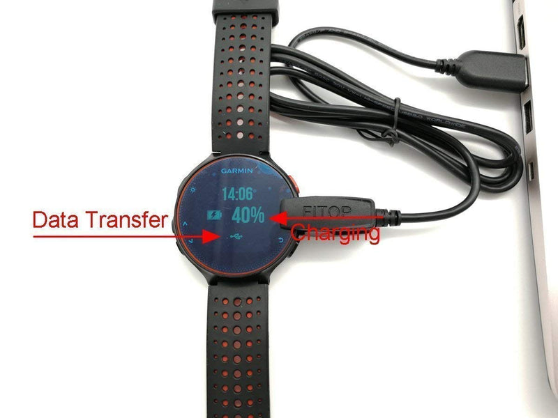 [Australia - AusPower] - JIUJOJA 2Pack for Garmin Approach S20/G10 Forerunner 235/35/64/230/630/645/645 Music/735XT/Vivomove HR/Lily Smart Watch Replacement Charger Charging Clip Sync Data Cable 