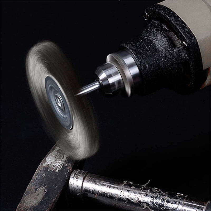 [Australia - AusPower] - JIUNENG 50Pcs 25mm Stainless Steel Wire Wheel Brush Sets T-Type with 1/8 Inch Shank Polishing Wheels Rotary Tool for Cleaning,Deburring and Surface-Finishing 50Pcs T-Type 