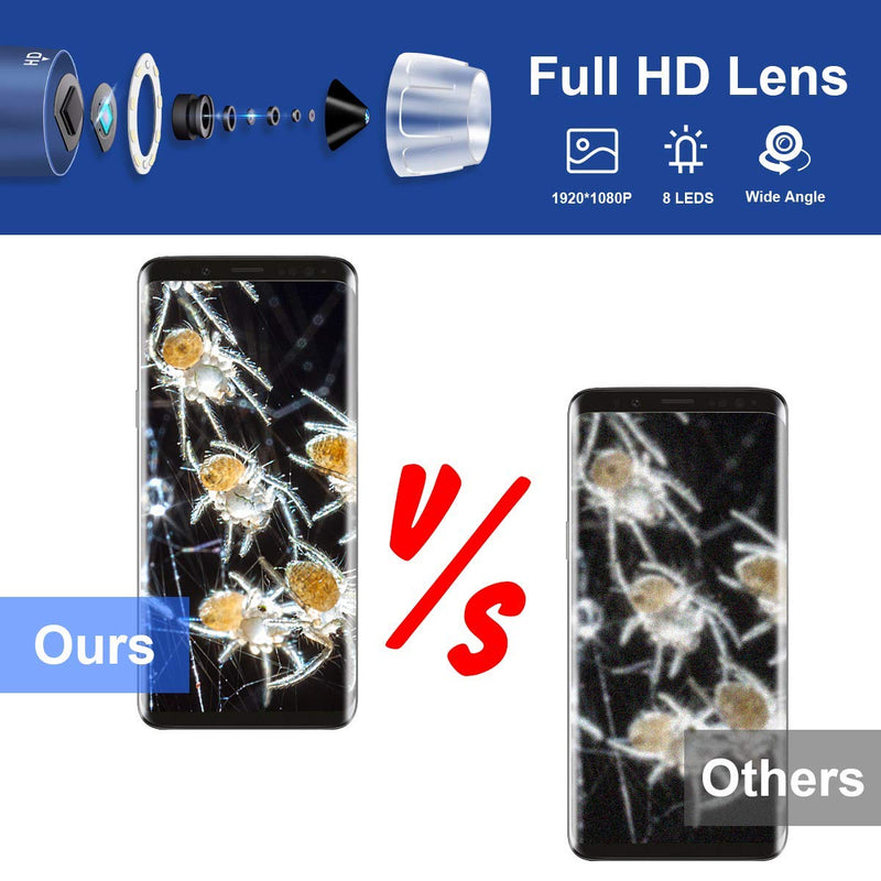 [Australia - AusPower] - Jiusion HD 2MP USB Digital Microscope 40X to 1000X Portable Magnification Endoscope Camera with 8 LEDs Aluminum Alloy Stable Stand for OTG Android Mac Windows 7 8 10 11 Linux 