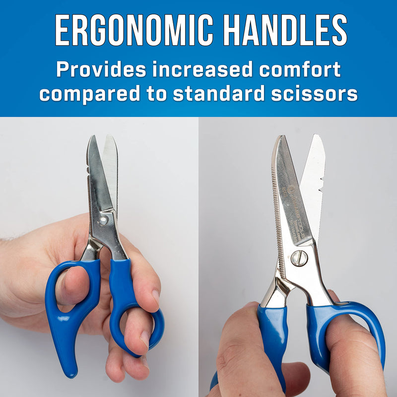 [Australia - AusPower] - Jonard Tools ES-1964ERG Stainless Steel Electrician Scissors, For Heavy Duty Use With Ergonomic Handle Ergonomic Scissors 