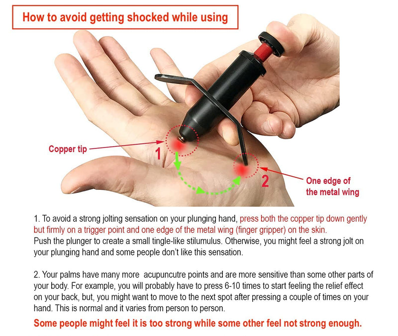 [Australia - AusPower] - Trigger Point Stimulator Tool - Electric Current Sensation with No Needles No Battery 1 Count (Pack of 1) 