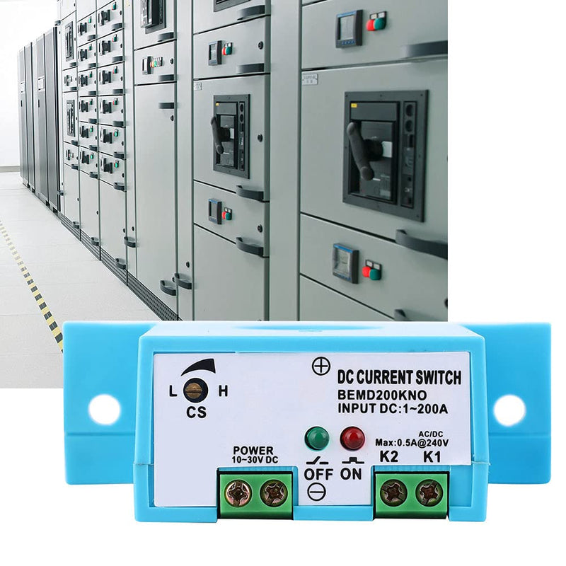 [Australia - AusPower] - Current Sensing Switch 1~200A DC 10~30V Flameproof Adjustable Current Sensing Switch Adjustable DC Current Sensor Switch(Normally Open) 