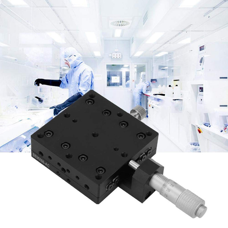 [Australia - AusPower] - SEMX60-AC X Linear Stage, 60x60mm X Micrometer Manual Precision Linear Translation Stage Displacement Platform X Axis Linear Stage Sliding Table 