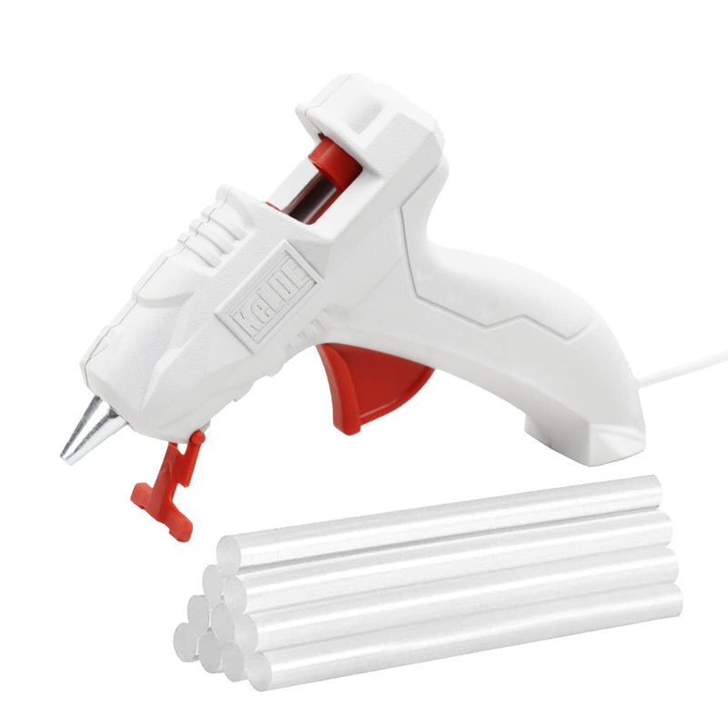 [Australia - AusPower] - KeLDE Mini Hot Glue Gun - High Temperature Drip-Less Glue Gun with 10pcs Hot Glue Sticks for Craft Projects, 10 Watts 10W Mini Size 