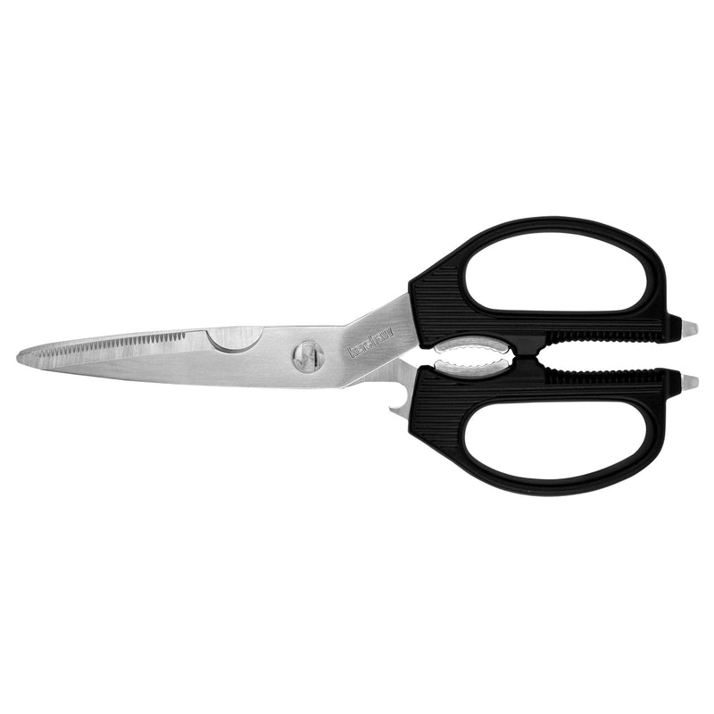 Kershaw Taskmaster multi-purpose scissors with 3.5-inch blades, black, versatile scissors for various cutting tasks.