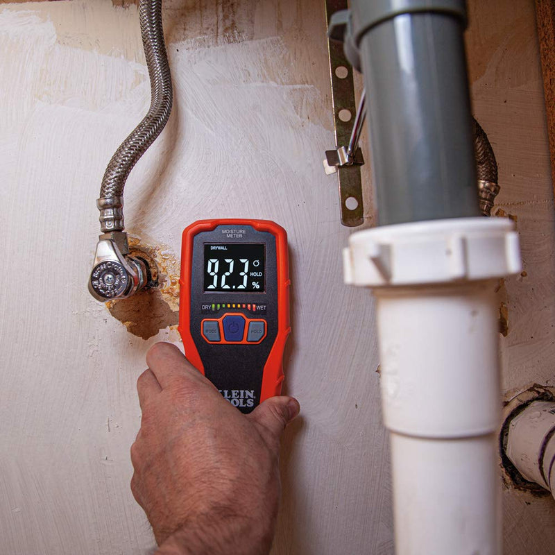 [Australia - AusPower] - Klein Tools ET140 Pinless Moisture Meter for Non-Destructive Moisture Detection in Drywall, Wood, and Masonry; Detects up to 3/4-Inch Below Surface 