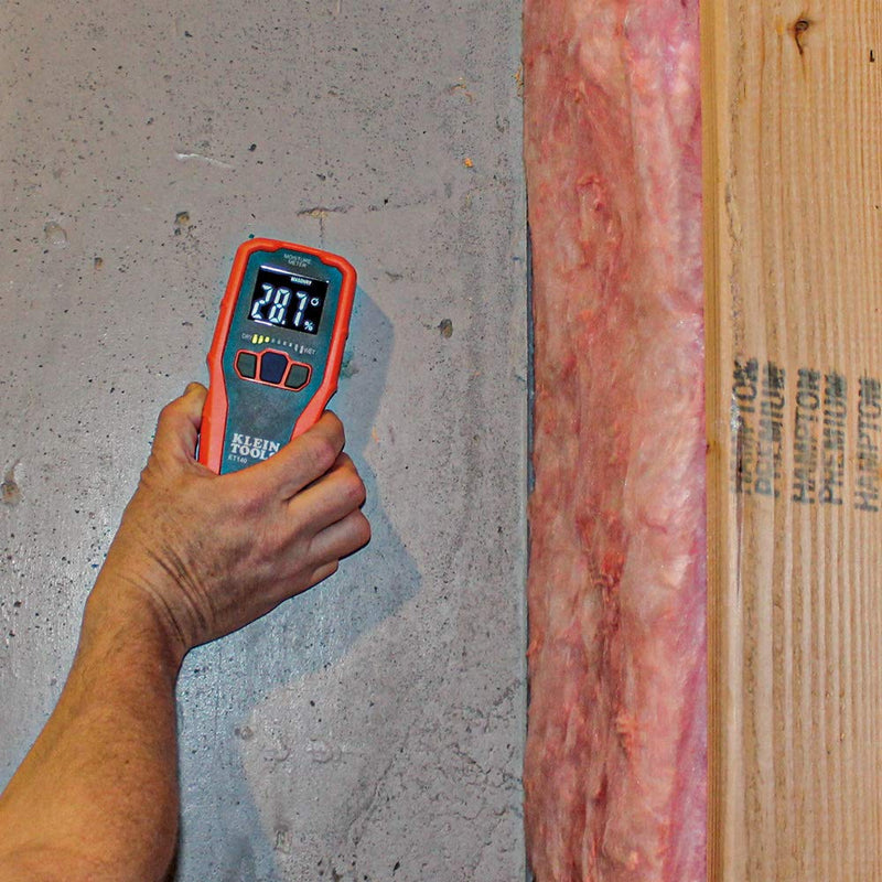 [Australia - AusPower] - Klein Tools ET140 Pinless Moisture Meter for Non-Destructive Moisture Detection in Drywall, Wood, and Masonry; Detects up to 3/4-Inch Below Surface 