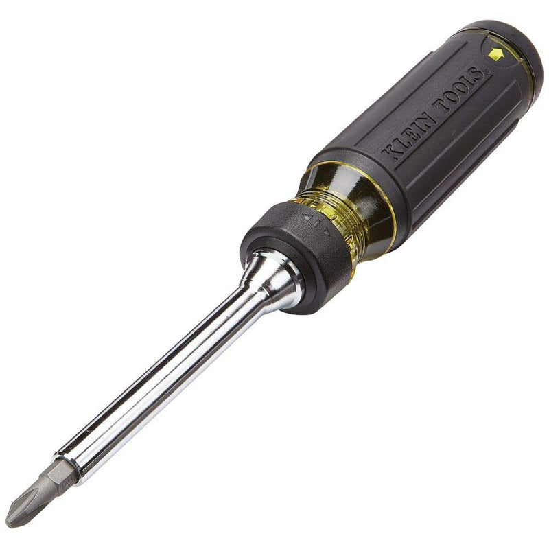 [Australia - AusPower] - Klein Tools 32305 Multi-bit Ratcheting Screwdriver, 15-in-1 Tool with Phillips, Slotted, Square, Torx and Combo Bits and 1/4-Inch Nut Driver 