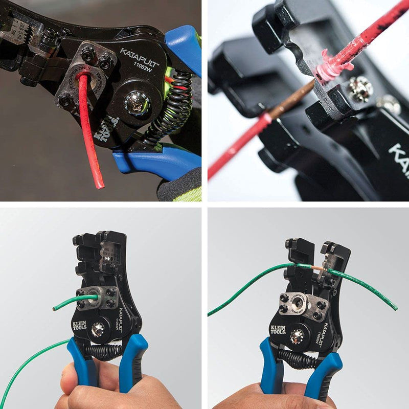 [Australia - AusPower] - Klein Tools 11063W Wire Cutter / Wire Stripper, Heavy Duty Automatic Wire Stripper Tool for 8-20 AWG Solid and 10-22 AWG Stranded Electrical Wire 