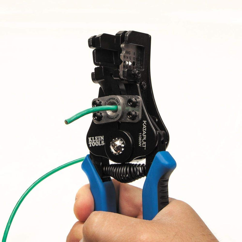 [Australia - AusPower] - Klein Tools 11063W Wire Cutter / Wire Stripper, Heavy Duty Automatic Wire Stripper Tool for 8-20 AWG Solid and 10-22 AWG Stranded Electrical Wire 