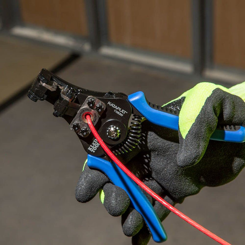 [Australia - AusPower] - Klein Tools 11063W Wire Cutter / Wire Stripper, Heavy Duty Automatic Wire Stripper Tool for 8-20 AWG Solid and 10-22 AWG Stranded Electrical Wire 