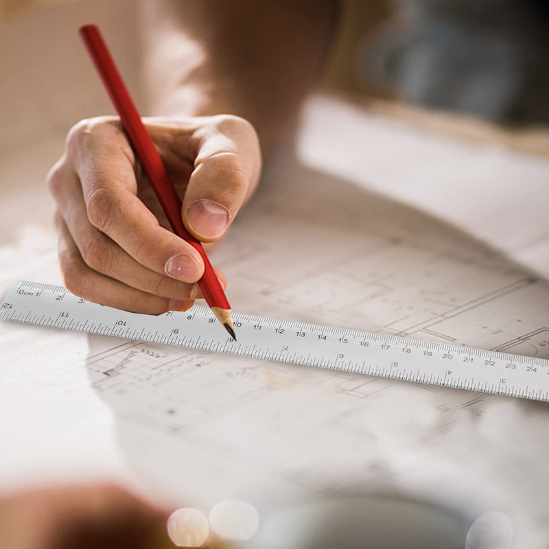 [Australia - AusPower] - 40 PCS Clear Plastic Rulers, Clear Ruler for School, Office, Home, Plastic Ruler Straight Ruler（12inch/30cm） 