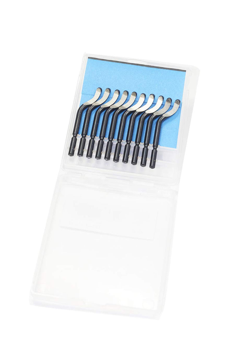 [Australia - AusPower] - Deburring Tool Kit, 10pcs Rotary Deburr Blades Set Without Handle, Great Burr Remover Hand Tool for Wood/Plastic/Aluminum/Copper and Steel (Blades) 