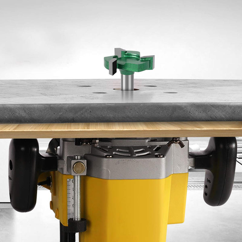 [Australia - AusPower] - KOWOOD PRO CNC Spoilboard Surfacing Router bit, 1/4'' Shank, 1'' Cut Dia, 1/4'' Cut Length, 3 Wings, Professional Woodworking Tools 3 Wings，1'' Cut Dia 