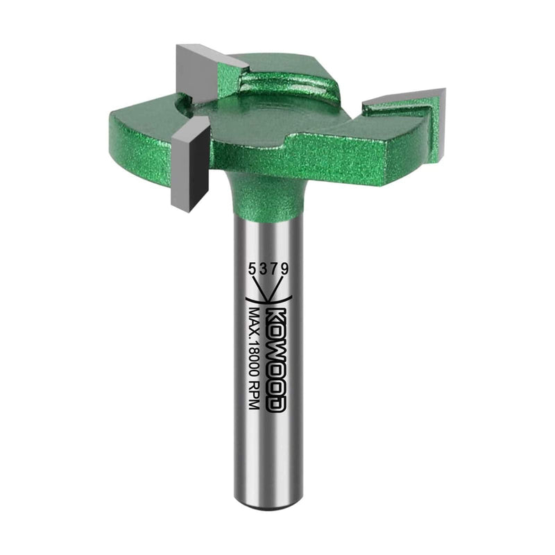 [Australia - AusPower] - KOWOOD PRO CNC Spoilboard Surfacing Router bit, 1/4'' Shank, 1'' Cut Dia, 1/4'' Cut Length, 3 Wings, Professional Woodworking Tools 3 Wings，1'' Cut Dia 