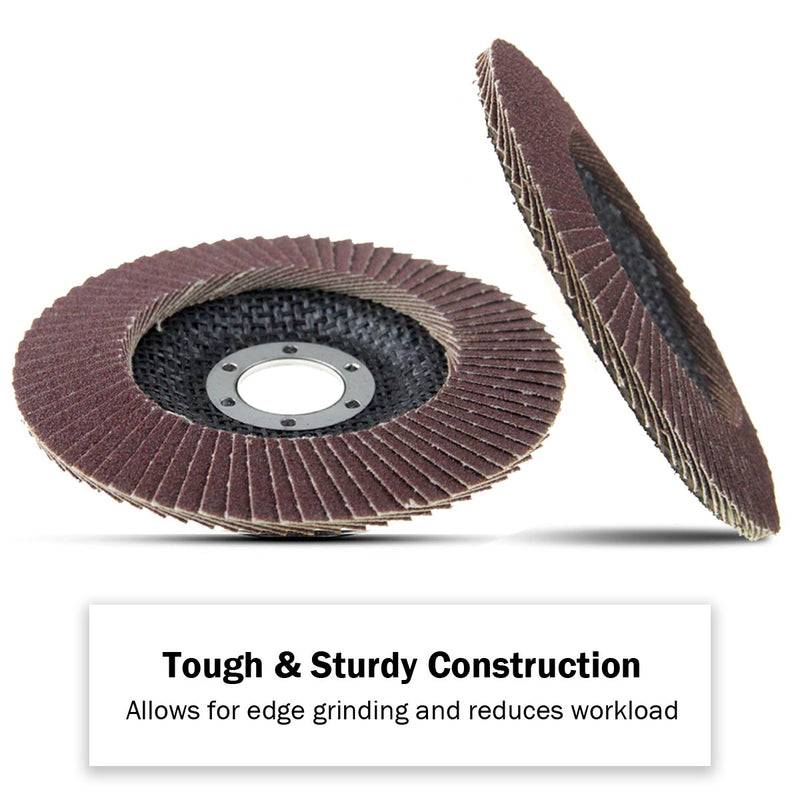 [Australia - AusPower] - KSEIBI Aluminum Oxide 4 1/2 Inch Auto Body Flap Disc Sanding Grinding Wheel 10 Pack (120 Grit) 120 Grit 