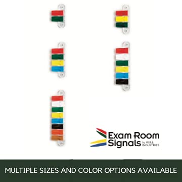Kull Industries exam room flags set with two 3-inch primary color flags for medical door signage in healthcare settings.