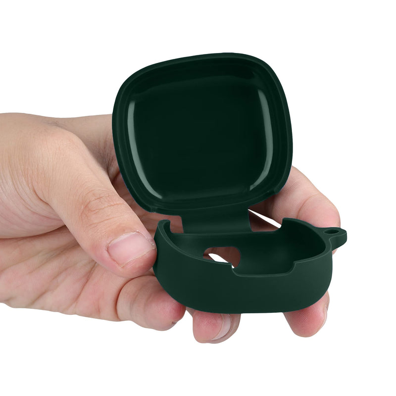 [Australia - AusPower] - kwmobile Case Compatible with JBL Live Pro Plus Case - Silicone Cover Holder for Earbuds - Dark Green 