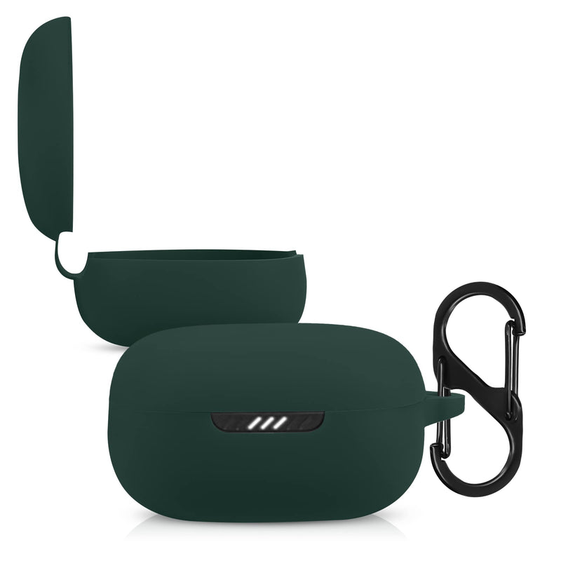 [Australia - AusPower] - kwmobile Case Compatible with JBL Live Pro Plus Case - Silicone Cover Holder for Earbuds - Dark Green 